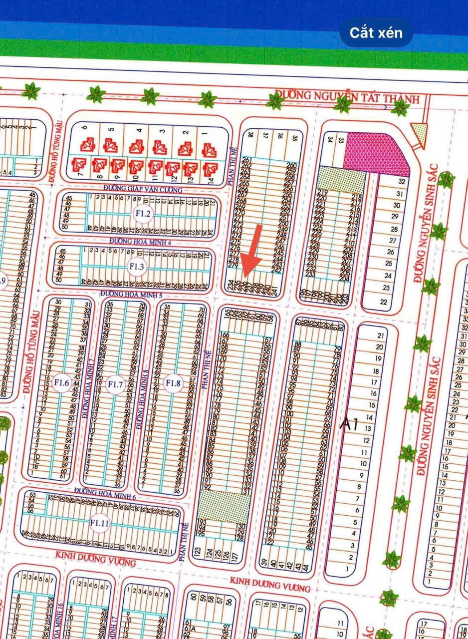 Cơ hội đầu tư đất nền gần biển Nguyễn Tất Thành Diện tích đẹp 100m² - Ảnh 1