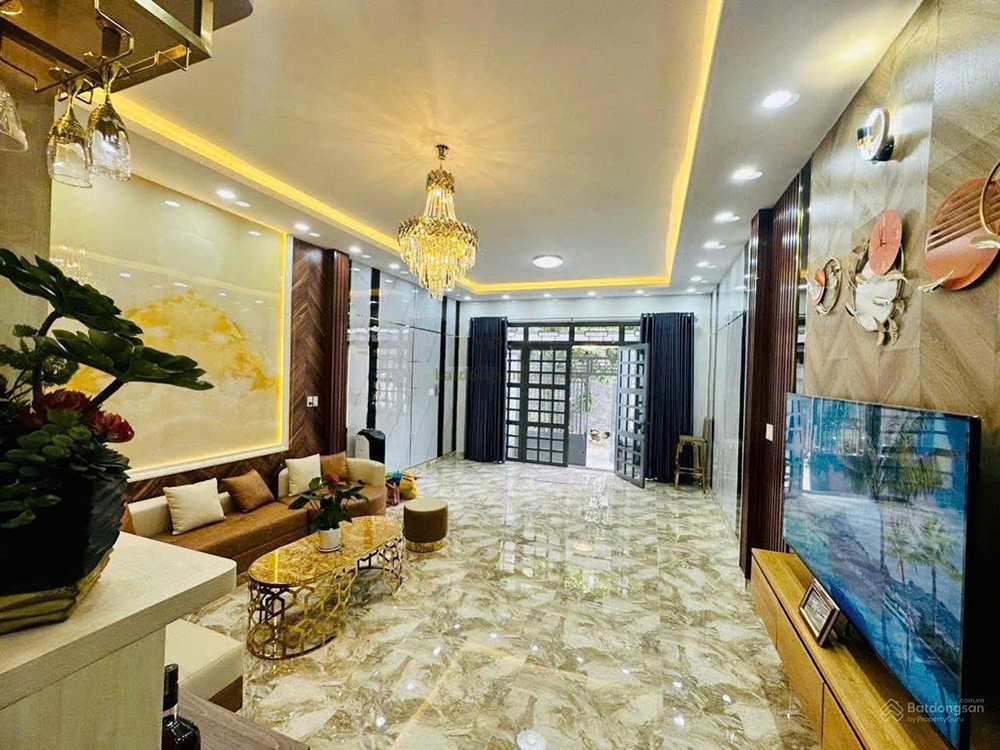 Nhà mặt tiền Đường 22 Trần Não, Full nội thất xịn, ngang 5m, 4 tầng, siêu đẹp - Ảnh 1