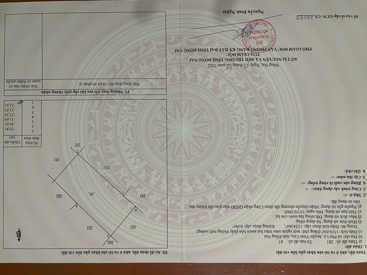 Bán Lô Đất Mặt Tiền Đường 761, Xã Phú Lý, Huyện Vĩnh CỬu, Tỉnh  Đồng Nai. - Ảnh chính