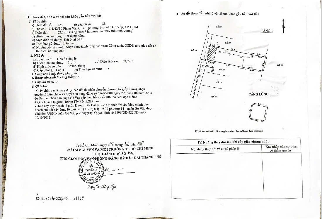 NHÀ ĐẸP – GIÁ TỐT  – CẦN BÁN CĂN NHÀ TẠI  111/42/, Đường Phạm Văn Chiêu, P. 14, Quận Gò Vấp, TP.HCM - Ảnh 1