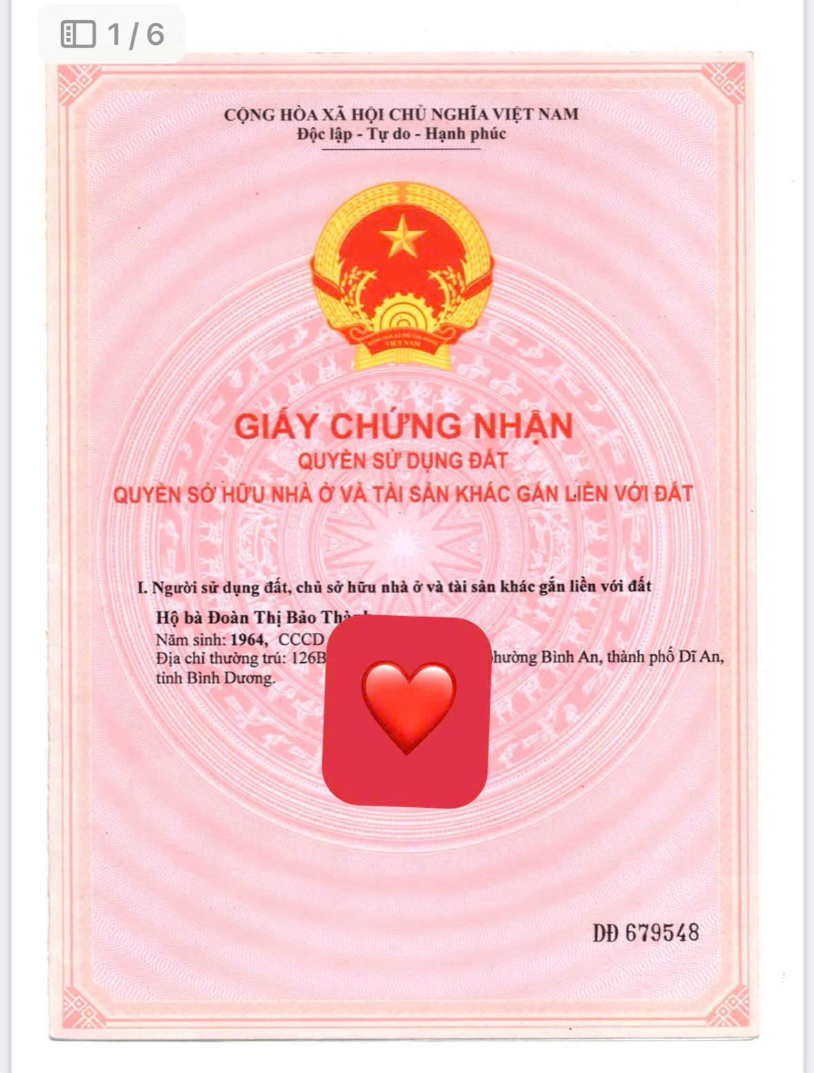 ĐẤT ĐẸP - GIÁ TỐT - Cần Bán Nhanh Lô Đất Đẹp Vị Trí Tại Thành Phố Dĩ An, Tỉnh Bình Dương - Ảnh 1
