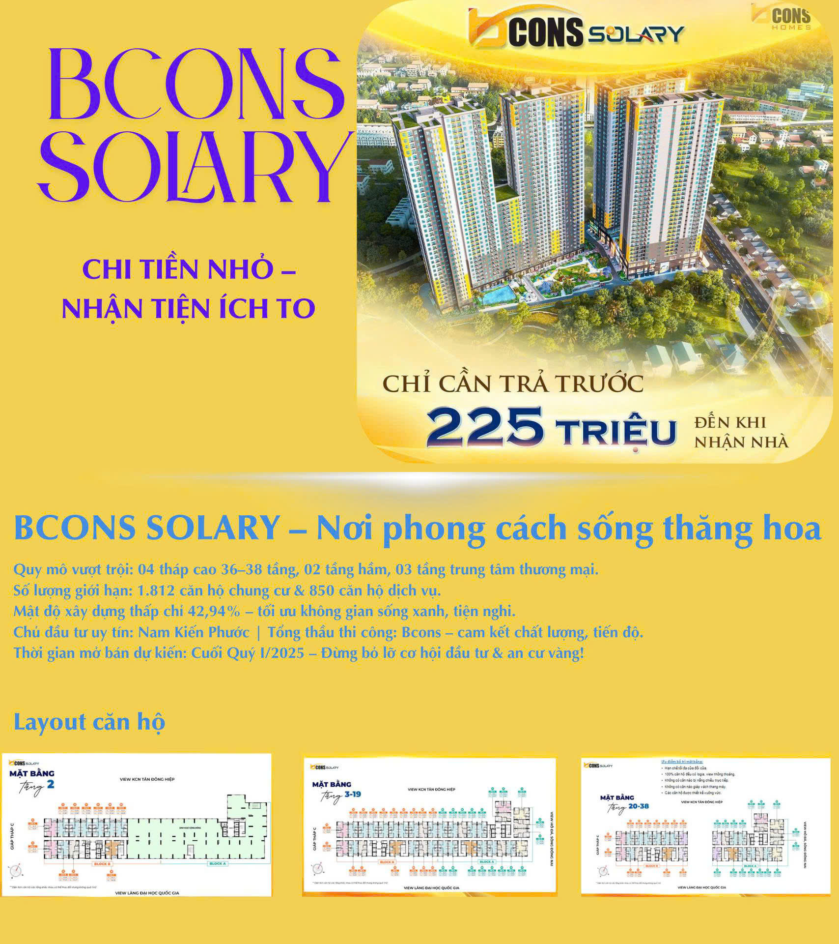 📣GIÁ TỪ 1 TỶ 950 CHO CĂN 2PN - CÁCH TUYẾN METRO 650M- VIEW SÔNG ĐỒNG NAI📣 - Ảnh chính