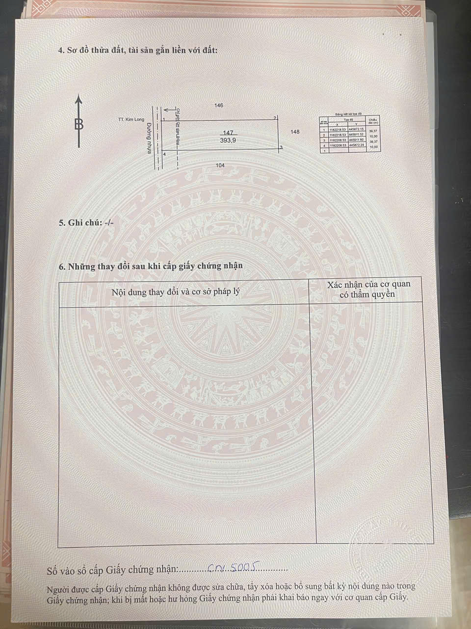 Chỉ 1,3 tỷ 393m2 có 80m2 thổ cư, đường nhựa 6m, đất vuông vức, đã xây tường bao đẹp, dân cư hiện hữu - Ảnh 1
