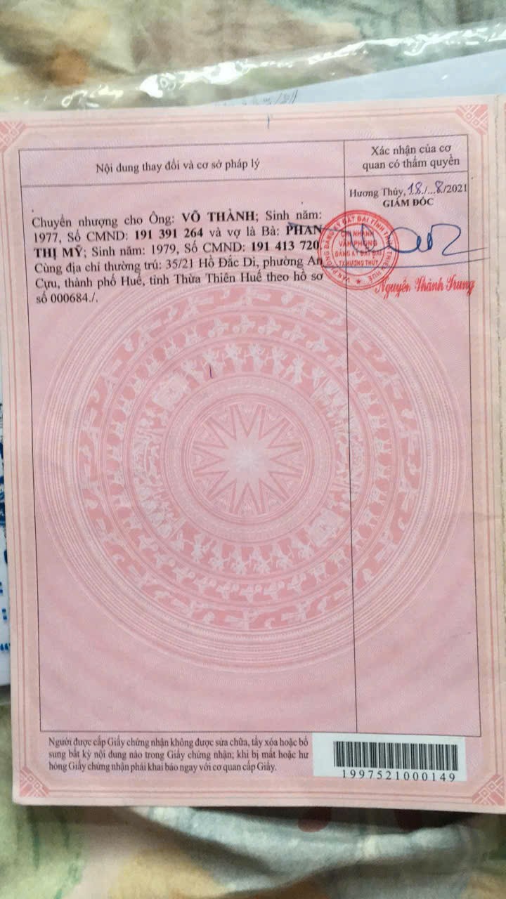 ĐẤT CHÍNH CHỦ - GIÁ TỐT –CẦN BÁN LÔ ĐẤT TẠI phường Thủy Châu, thị xã Hương Thuỷ - THỪA THIÊN HUẾ - Ảnh 1