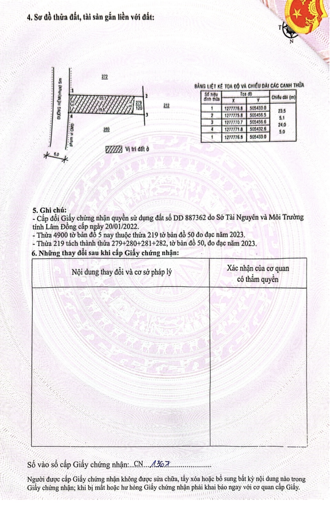Cần bán đất hẻm 58 Tây Sơn, Bảo Lộc - Ảnh 1