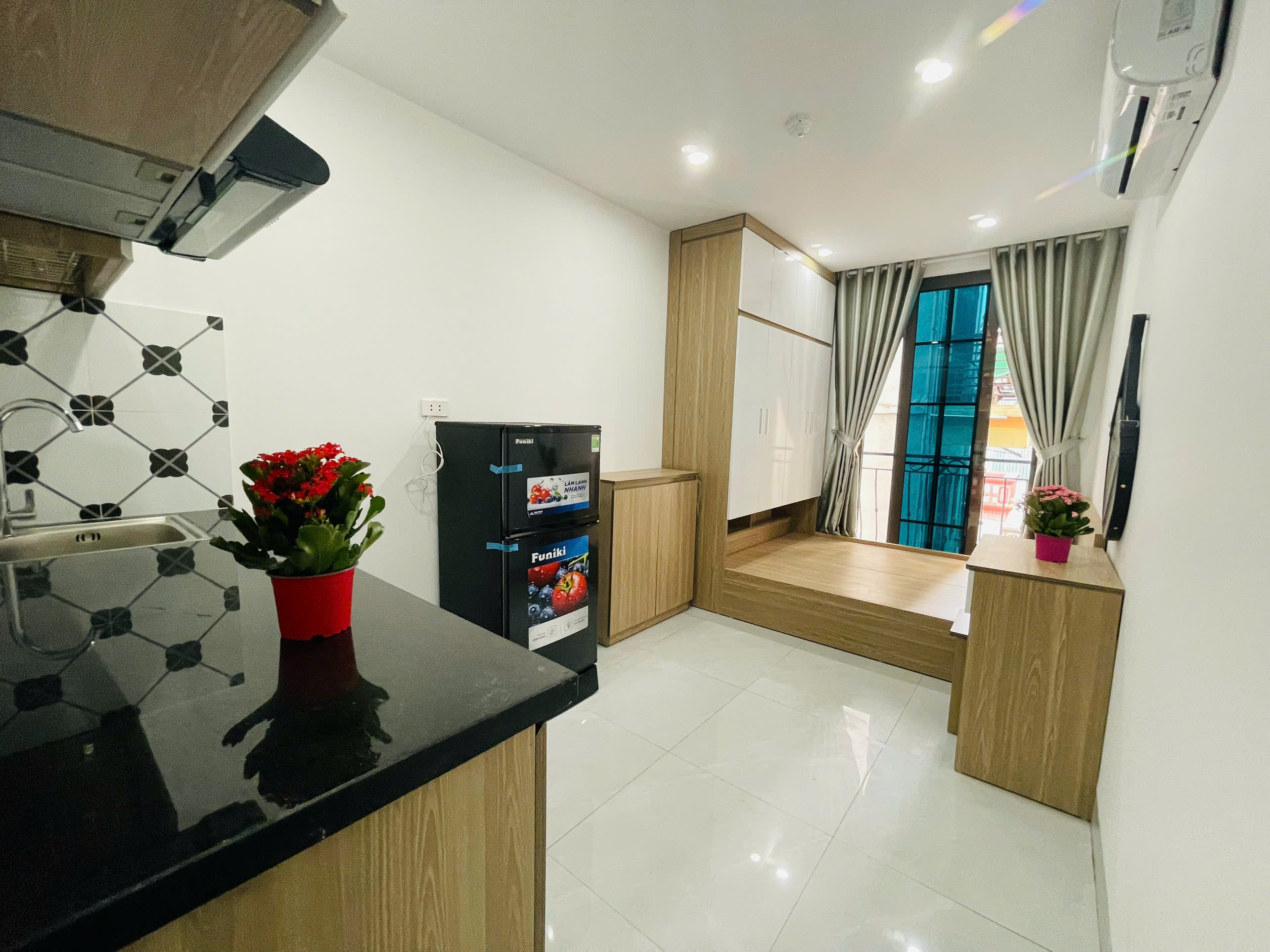(Rất hiếm) Căn hộ studio 25m2 mới khai trương tại ngõ 59 Mễ Trì - Có máy giặt riêng - Ảnh 2