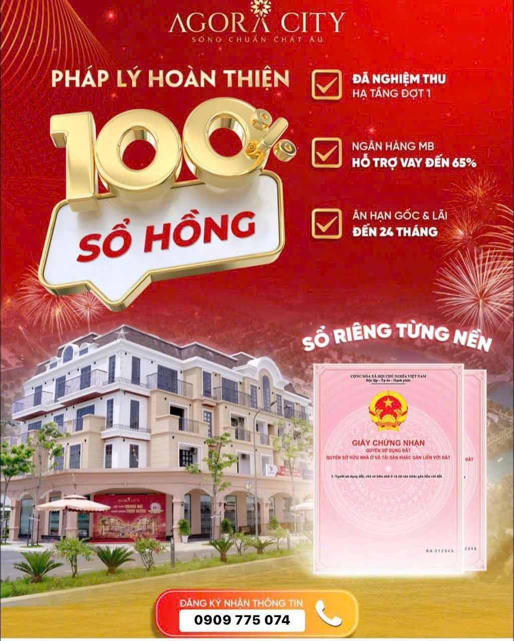 ĐẤT NỀN CHÍNH CHỦ - Dự Án Agora City Thị Trấn Thủ Thừa, Huyện Thủ Thừa, Tỉnh Long An - Ảnh chính