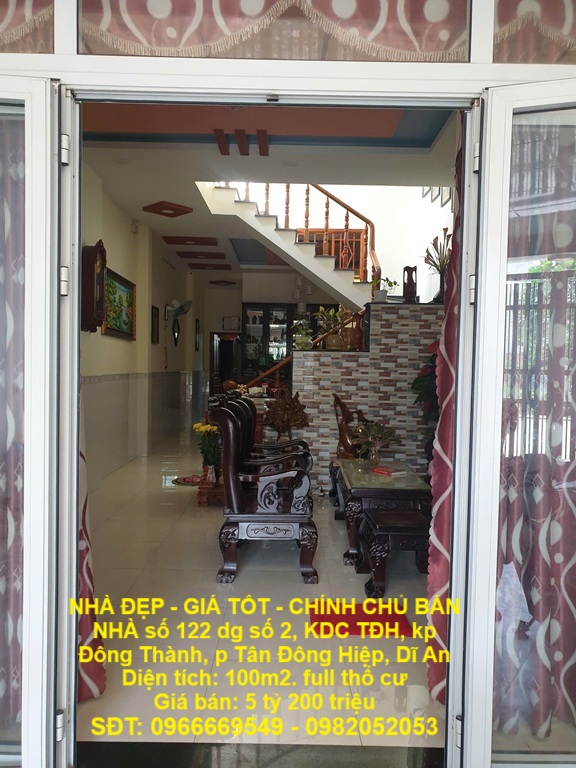 NHÀ ĐẸP - GIÁ TỐT - CHÍNH CHỦ BÁN NHÀ  p Tân Đông Hiệp, Dĩ An, Bình Dương - Ảnh chính