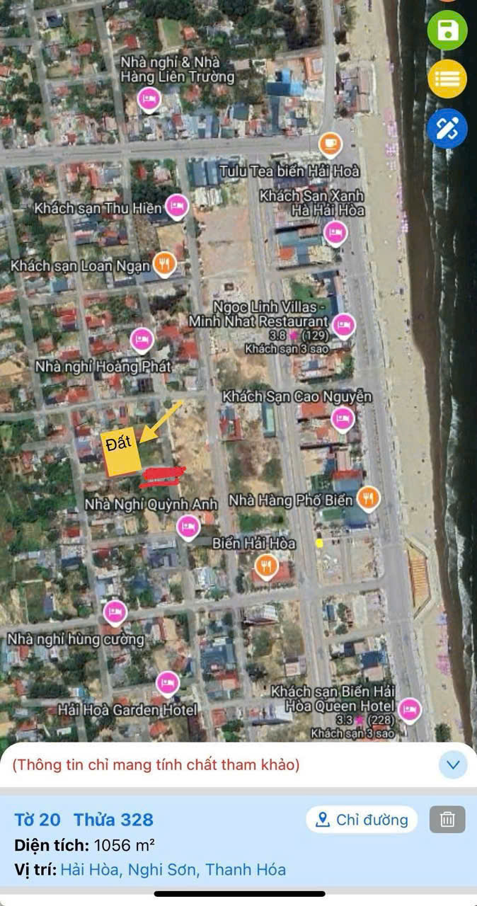 ► CHÍNH CHỦ BÁN HƠN 1000M² ĐẤT ĐẸP TẠI KHU DU LỊCH BIỂN HẢI HOÀ – NGHI SƠN, THANH HOÁ - Ảnh 1