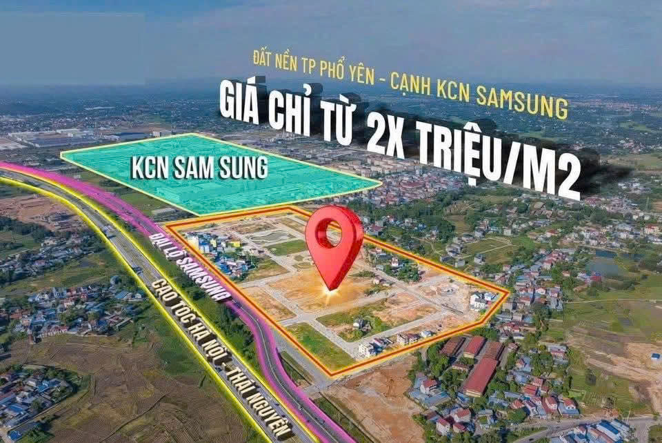 ĐẤT NỀN GIÁ RẺ, NGAY MẶT ĐƯỜNG 15m tại dự án Yên Bình K Town cạnh SAMSUNG THÁI NGUYÊN - Ảnh 1