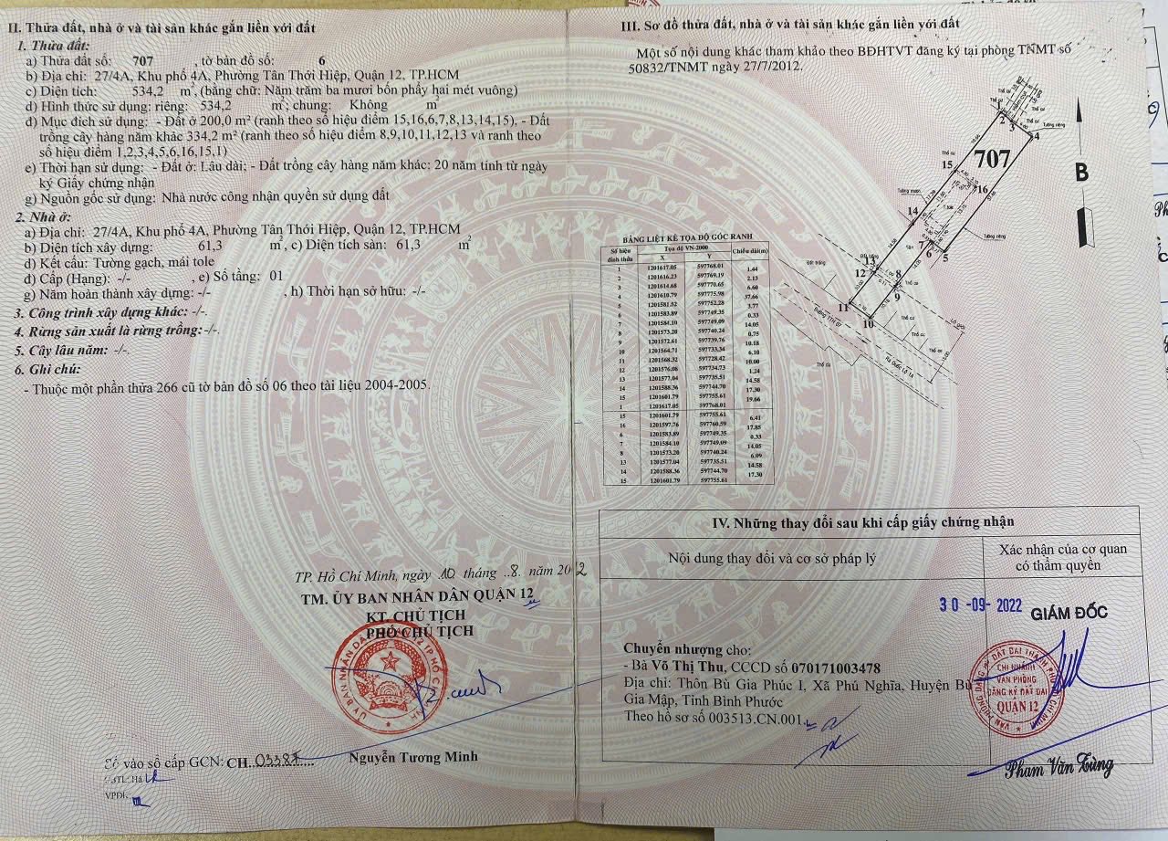 BÁN NHANH MẶT TIỀN ĐẸP – TRƯƠNG THỊ HOA, P.TÂN THỚI HIỆP, Q12, GIÁ RẺ - Ảnh 1