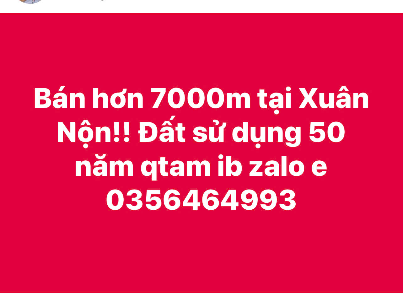 Xuân nộ 7000m2 - Ảnh chính