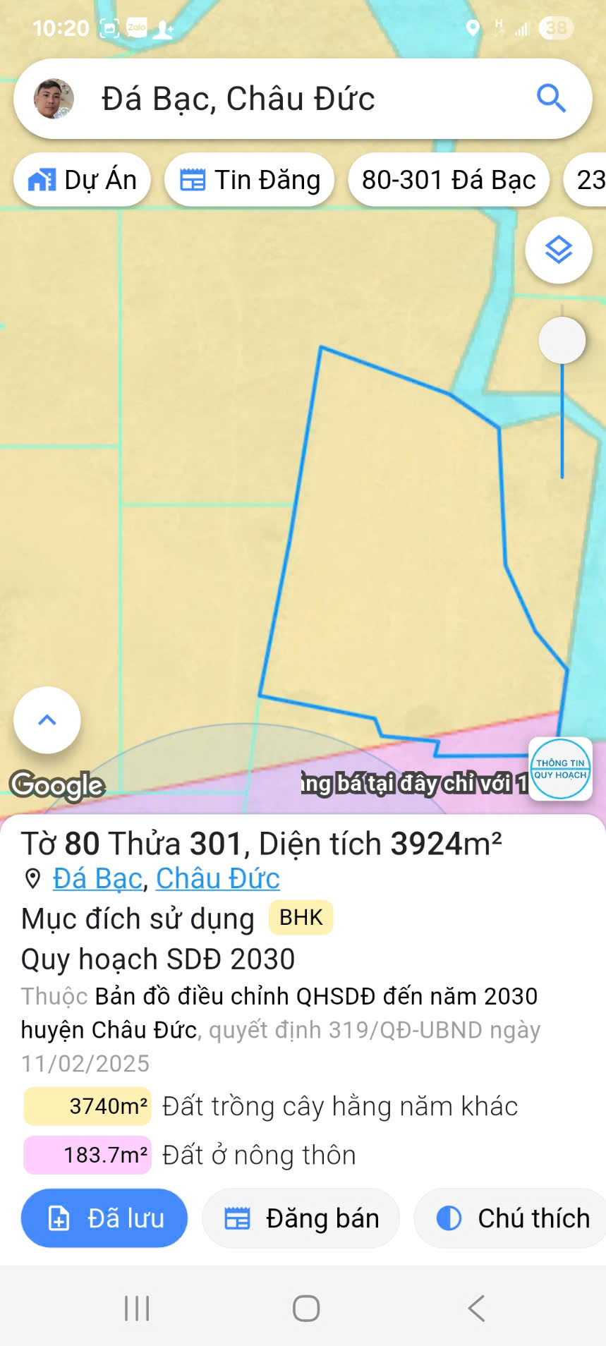 Cắt lỗ 2 lô đất gần nhau – quy hoạch rõ, 2 mặt view suối – hơn 4700m², giá chỉ 2,1 tỷ tại Châu Đức - Ảnh 1