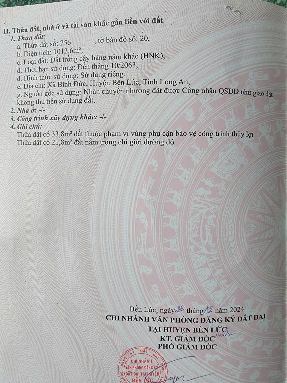 CHÍNH CHỦ CẦN BÁN ĐẤT TẶNG NHÀ  MÁI THÁI MỚI - ĐẸP TẠI XÃ BÌNH ĐỨC- HUYỆN BẾN LỨC- LONG AN - Ảnh 4