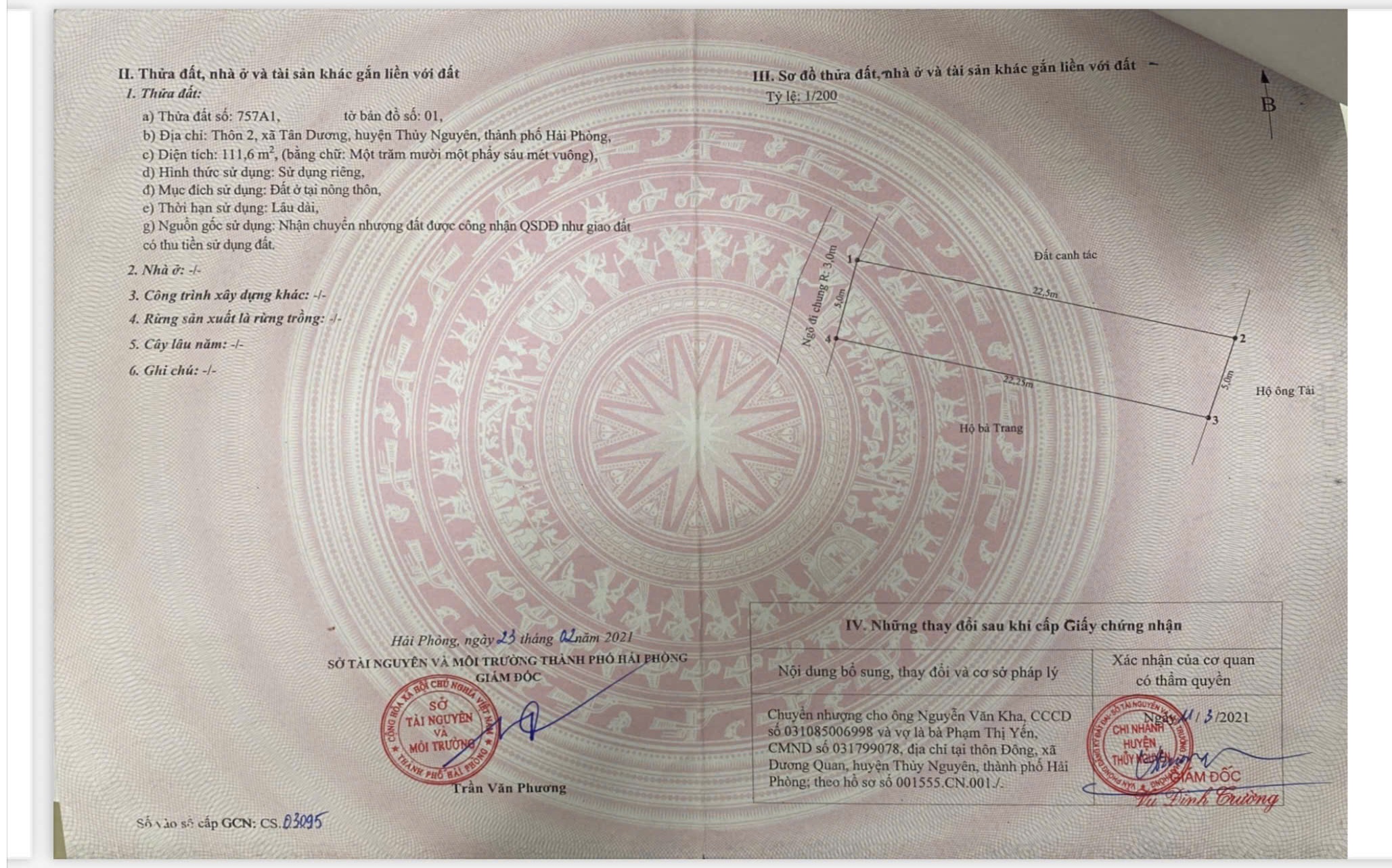 CHÍNH CHỦ BÁN LÔ ĐẤT ĐẸP - TRUNG TÂM HUYỆN THUỶ NGUYÊN , HẢI PHÒNG - GIÁ CHỈ 2.9 TỶ (CÓ THƯƠNG - Ảnh chính