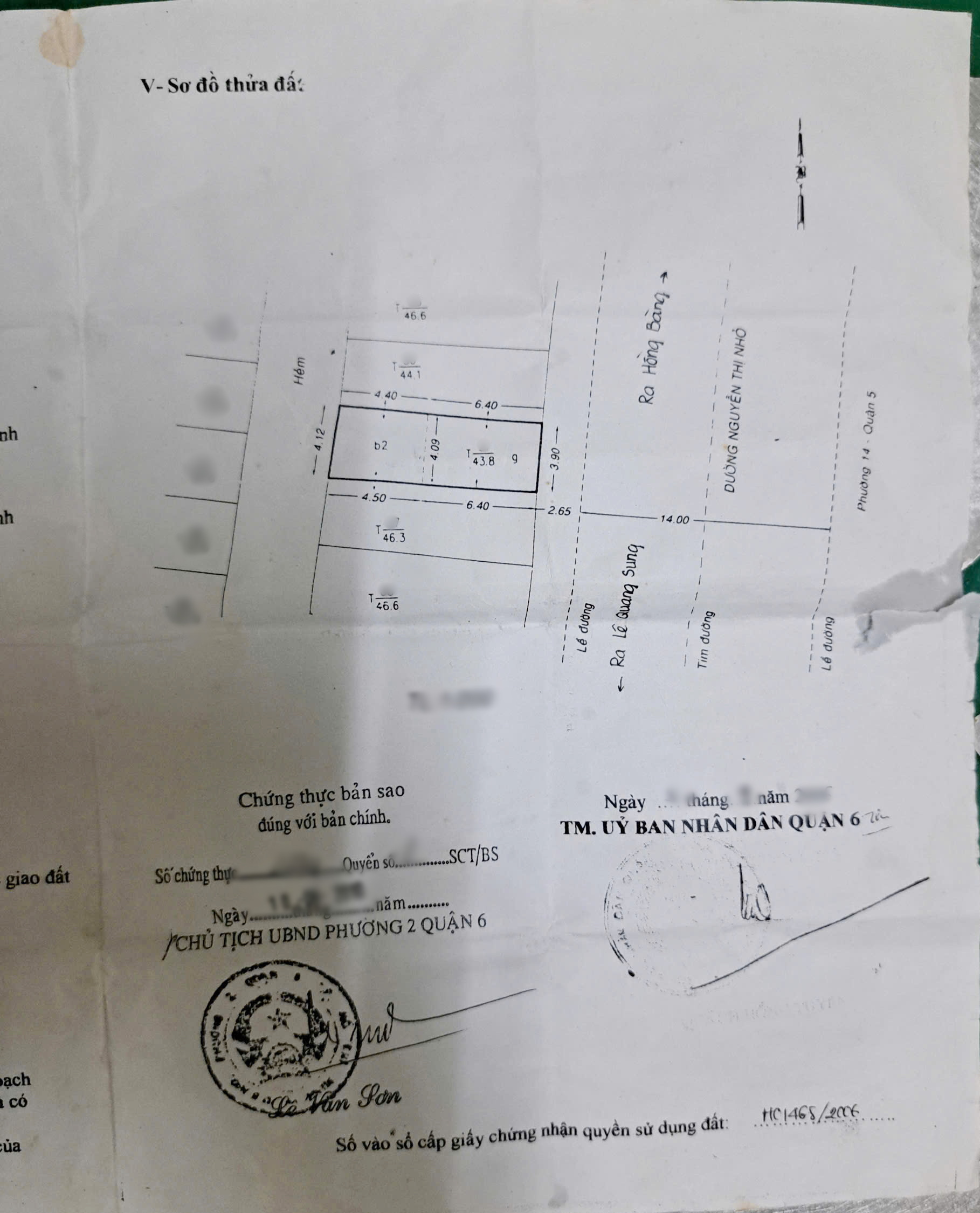 Nhà 2 mặt tiền đường Nguyễn Thị Nhỏ P2Q6. Giá: 10.5 tỷ - Ảnh 1