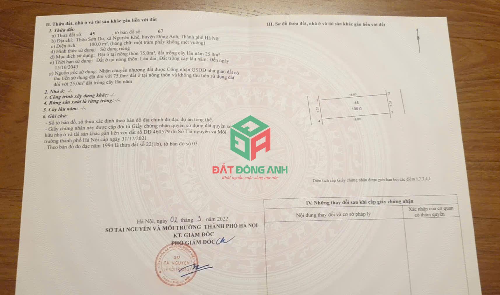Bán đất bìa làng Nguyên Khê - 100m Sơn Du - Nhìn ra đường Nhật Tân - Nội Bài - Ảnh 4