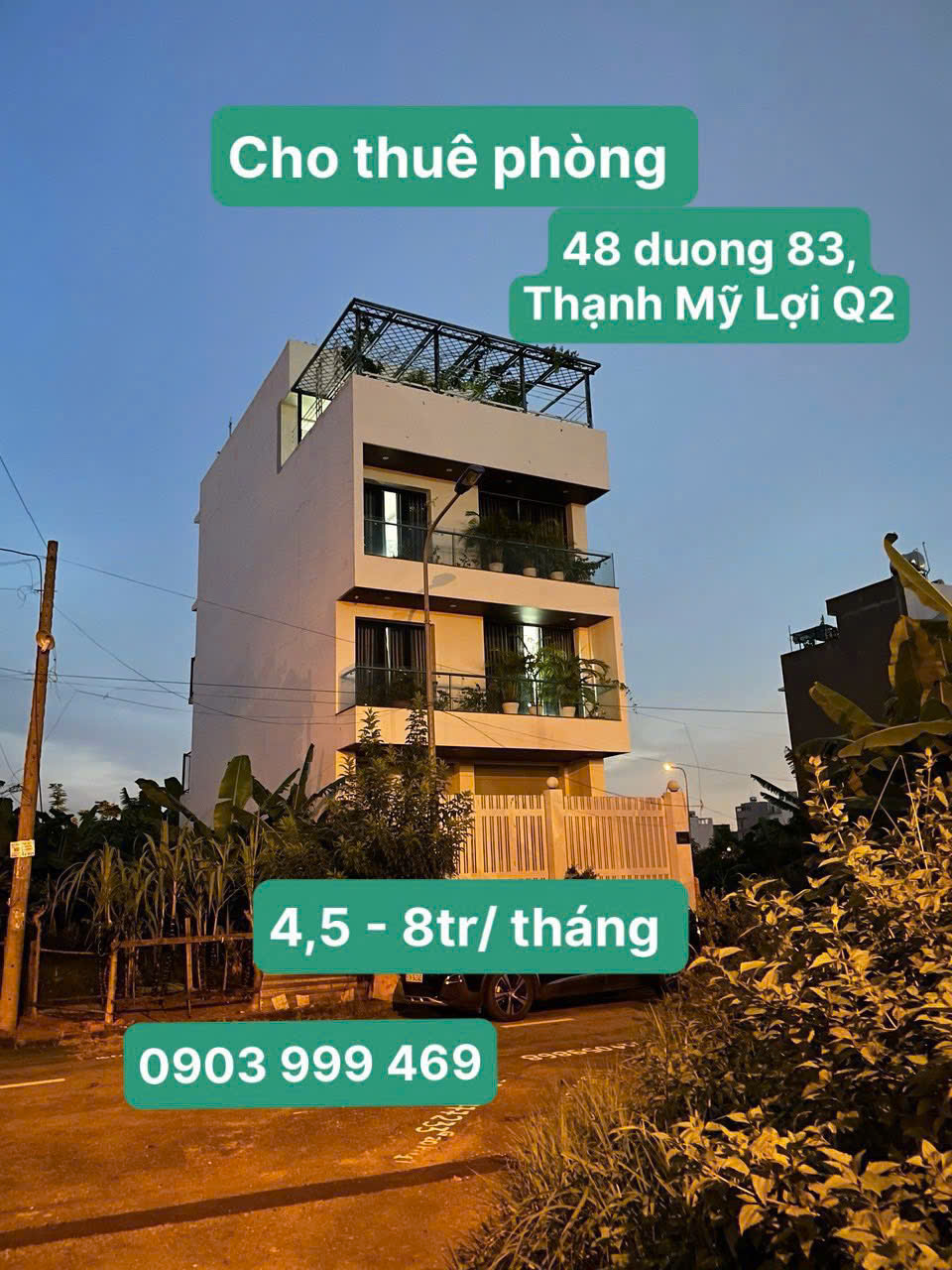 Cho thuê Căn hộ cao cấp giá từ 4,5- 8,5 triệu tại Thạnh Mỹ Lợi, Quận 2, FULL nội thất - Ảnh chính
