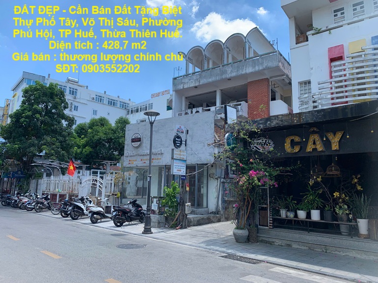 ĐẤT ĐẸP - Bán Đất Tặng Biệt Thự Phố Tây, Võ Thị Sáu, Phường Phú Hội, TP Huế, Thừa Thiên Huế - Ảnh chính