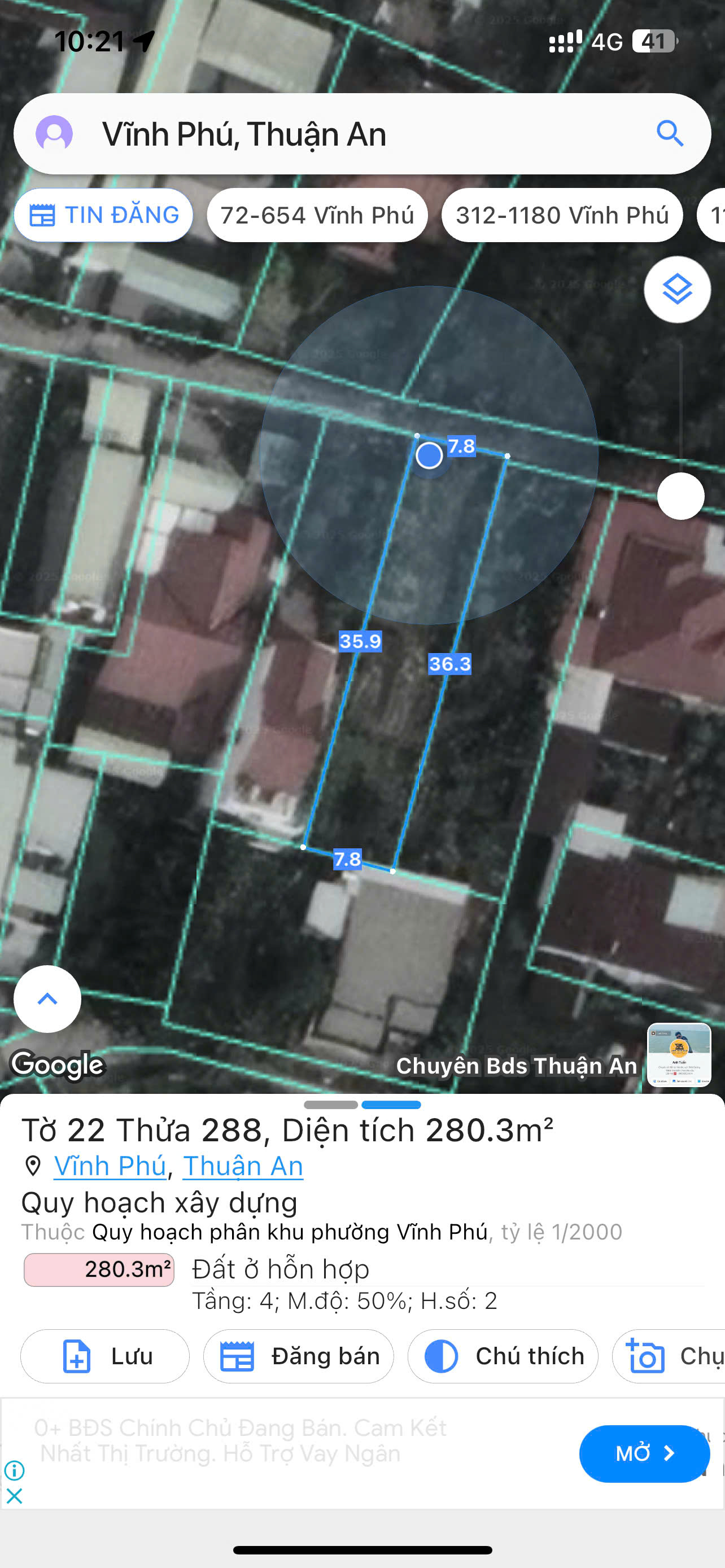 Chủ bán lô đất biệt thự đường xe tải vĩnh phú 40 - Ảnh 4