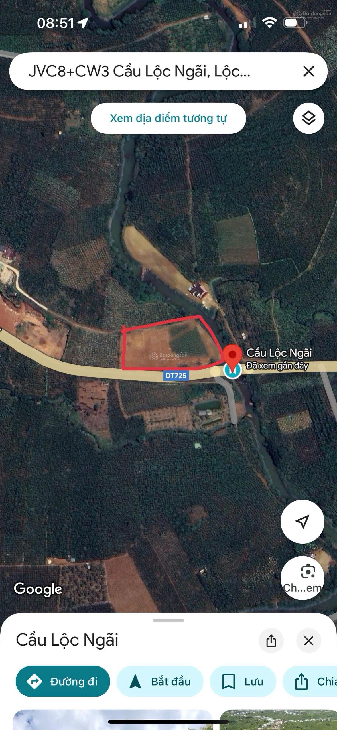 Bán đất mặt tiền ĐT 725, cạnh cầu Lộc Ngãi, view sông đẹp - Ảnh 2