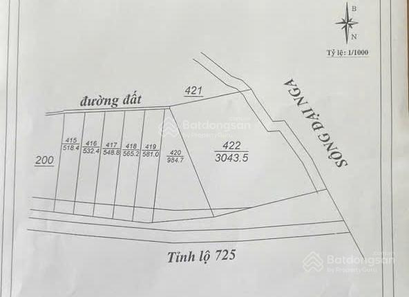 Bán đất mặt tiền ĐT 725, cạnh cầu Lộc Ngãi, view sông đẹp - Ảnh 3