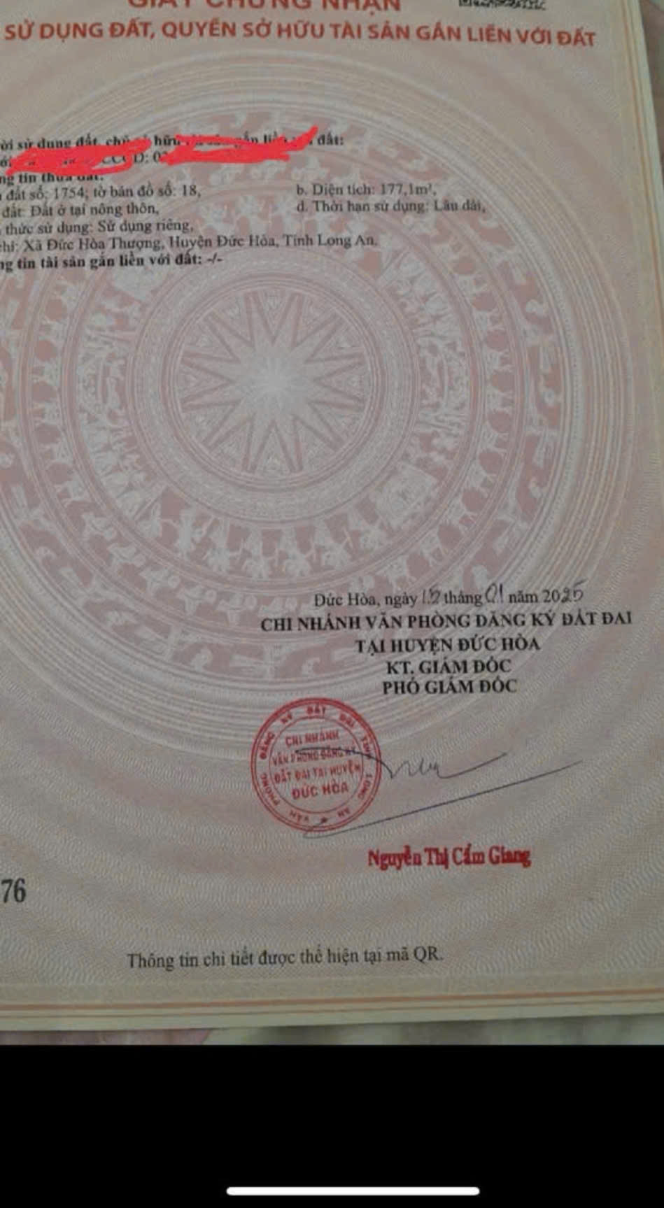 Chính Chủ Bán 177.1m2 Đất Mặt Tiền Bê Tông Chùa Pháp Tuyền, Đức Hòa Thượng, Huyện Đức Hòa, Long An - Ảnh 3