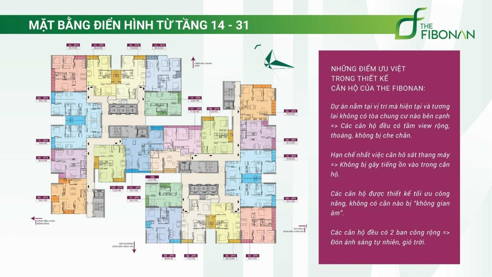 Duy nhất căn 78m2 hướng Tây Bắc View Sông và Công Viên Mùa Xuân giá chỉ 4,5 tỷ. - Ảnh 3