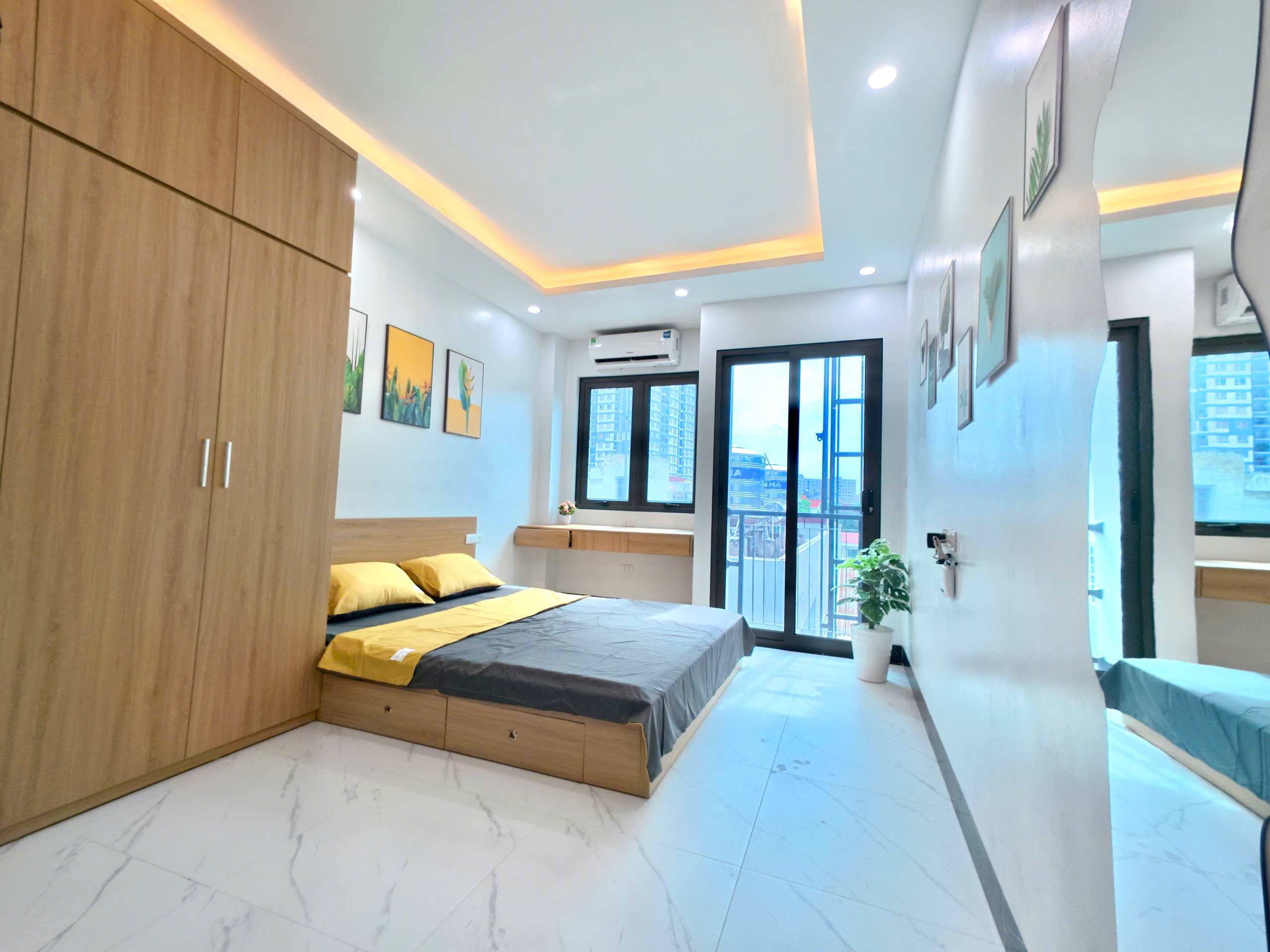 (Cực Hiếm) Căn hộ Studio cao cấp 25m2 mới khai trương tại ngõ 21 Khương Hạ - Có máy giặt riêng - Ảnh chính