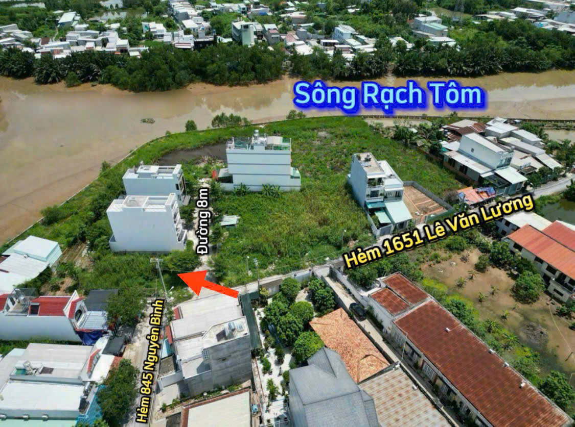 BÁN ĐẤT - HẺM 1651 LÊ VĂN LƯƠNG - THÔNG RA 845 NGUYỄN BÌNH. 5x20m giá 3,95 tỷ - Ảnh 1
