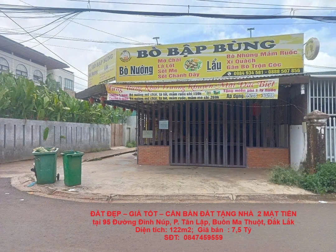 ĐẤT ĐẸP – GIÁ TỐT – CẦN BÁN ĐẤT TẶNG NHÀ  2 MẶT TIỀN  tại Phường Tân Lập, Buôn Ma Thuột, Đắk Lắk - Ảnh chính