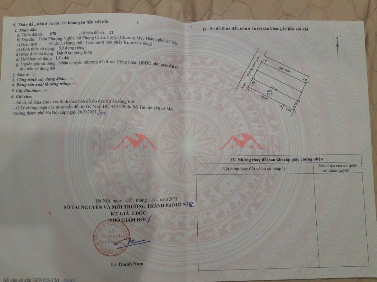CHÍNH CHỦ CẦN BÁN LÔ ĐẤT 85,2M TẠI PHƯỢNG NGHĨA-PHỤNG CHÂU-PHƯỜNG CHƯƠNG MỸ-HÀ NỘI - Ảnh 4