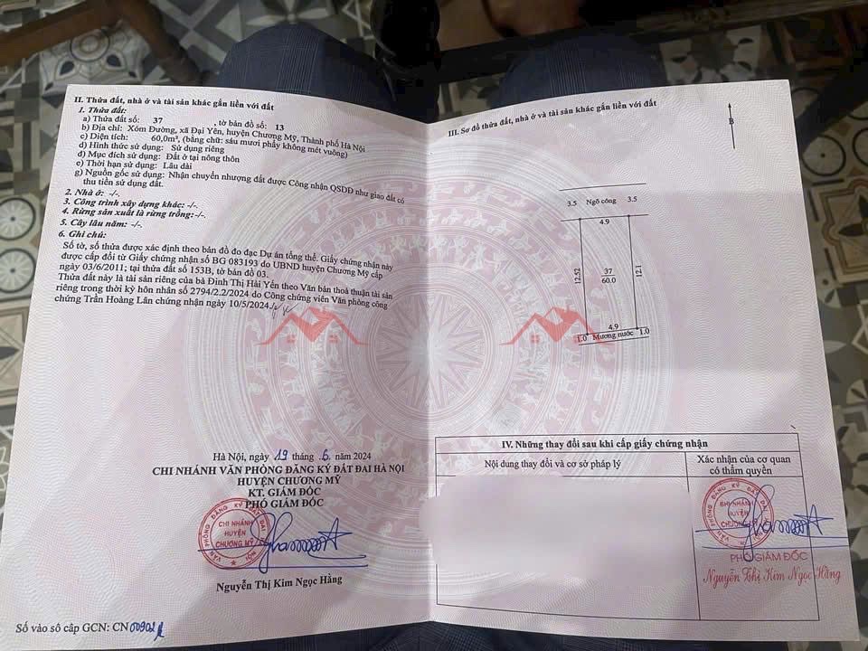 CHÍNH CHỦ CẦN BÁN LÔ ĐẤT 60M TẠI ĐẠI YÊN-CHƯƠNG MỸ-HÀ NỘI - Ảnh 4