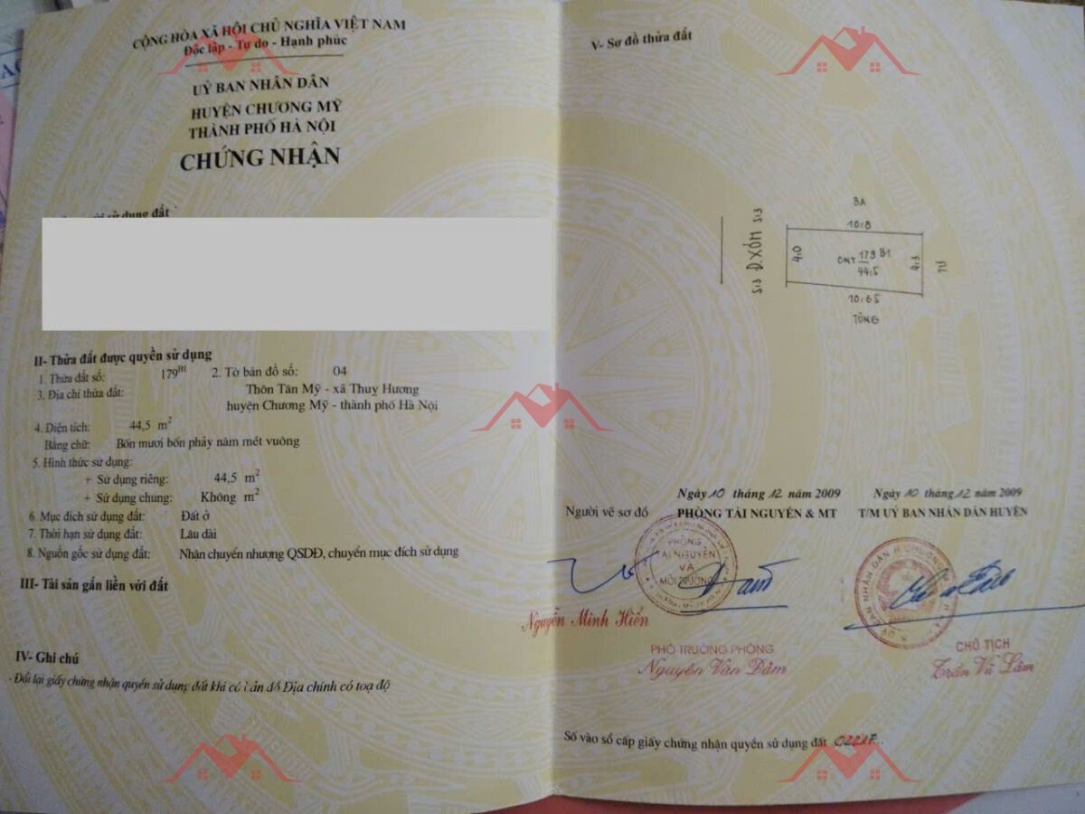CHÍNH CHỦ CẦN BÁN LÔ ĐẤT 44,5M TẠI THỤY HƯƠNG-CHƯƠNG MỸ-HÀ NỘI - Ảnh 4
