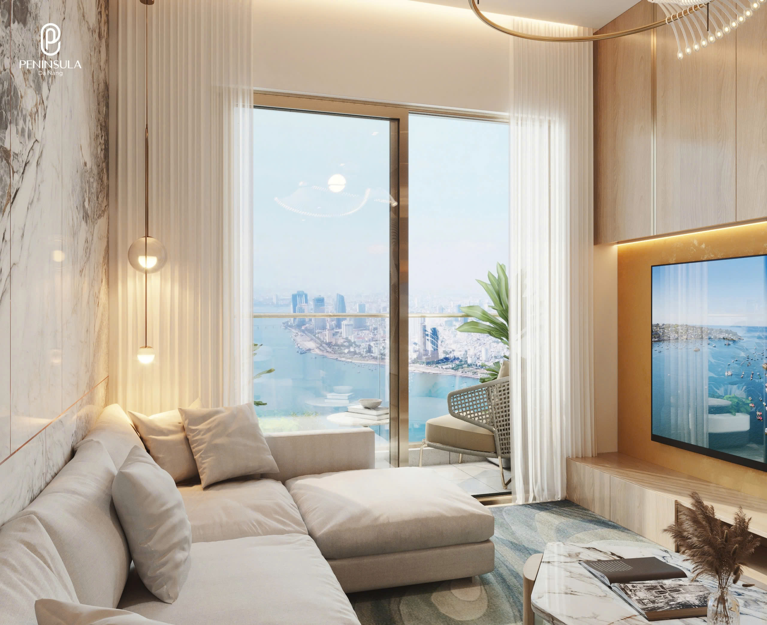 PENINSULA CĂN HỘ 2PN TẦNG CAO, VIEW SÔNG TRỰC DIỆN GIÁ CHỈ HƠN 600 TRIỆU, sở hữu lâu dài - Ảnh 1