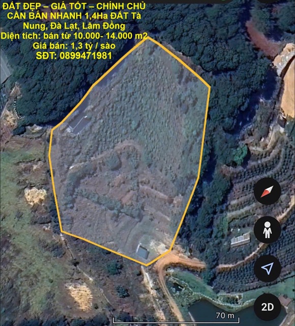 ĐẤT ĐẸP – GIÁ TỐT – CHÍNH CHỦ CẦN BÁN NHANH 1,4Ha ĐẤT Tà Nung, Đà Lạt, Lâm Đồng - Ảnh chính
