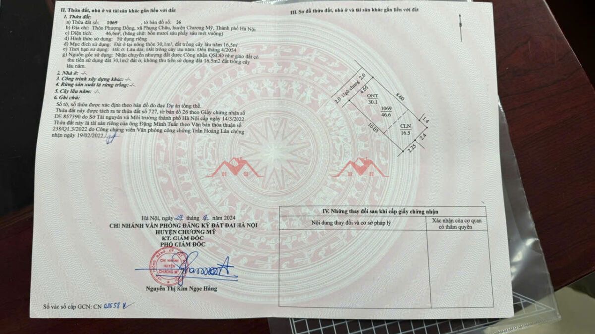 CHÍNH CHỦ CẦN BÁN LÔ ĐẤT 46,6M TẠI PHƯỢNG ĐỒNG-PHỤNG CHÂU-CHƯƠNG MỸ-HÀ NỘI - Ảnh 3