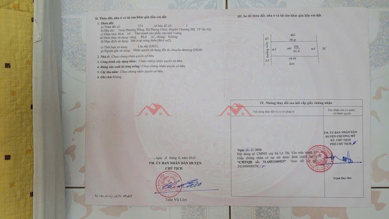 CHÍNH CHỦ CẦN BÁN LÔ ĐẤT 86,6M TẠI PHỤNG CHÂU-CHƯƠNG MỸ-HÀ NỘI - Ảnh 4
