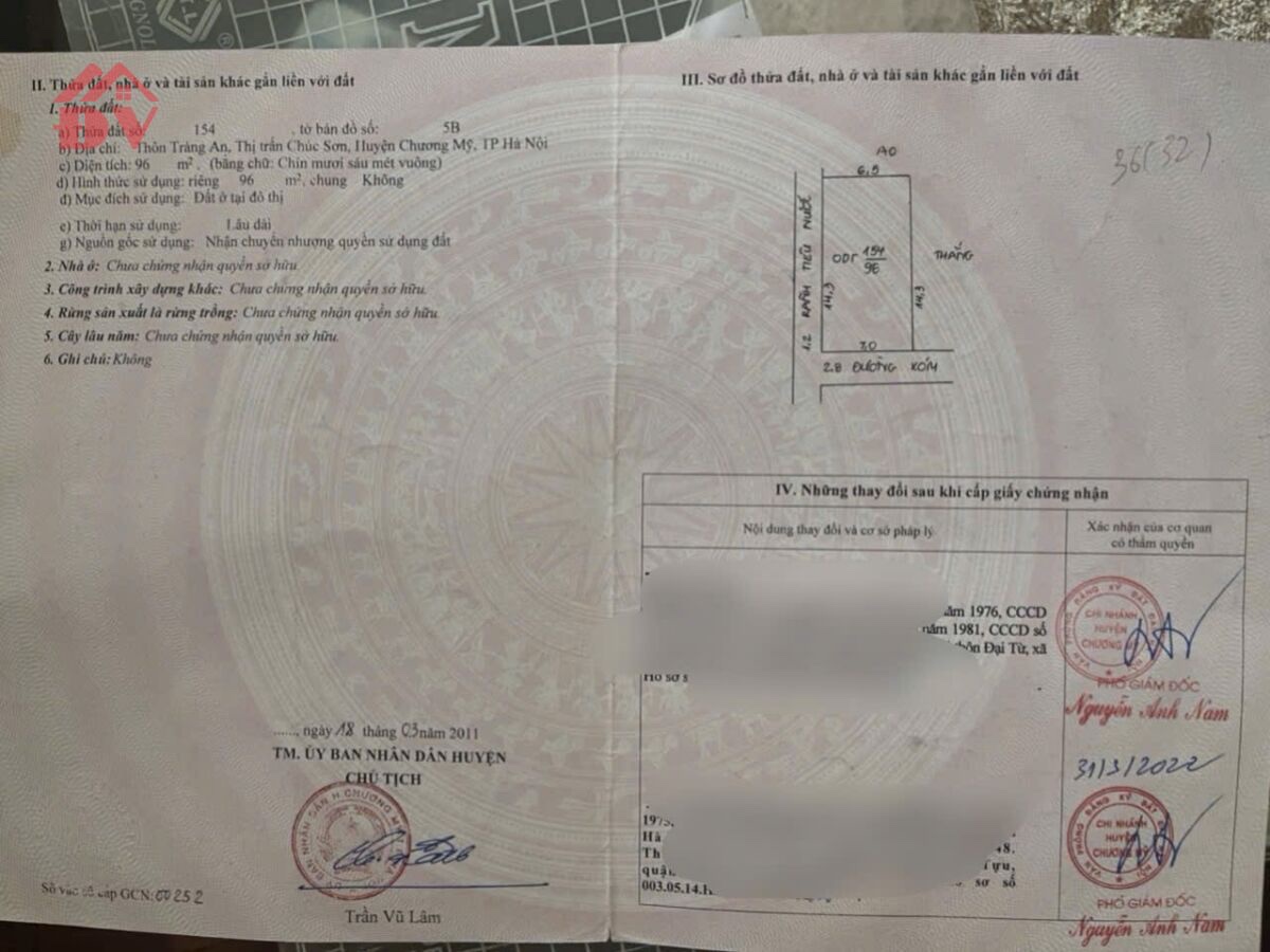 CHÍNH CHỦ CẦN BÁN LÔ ĐẤT 96M TẠI TT CÚC SƠN-CHƯƠNG MỸ-HÀ NỘI - Ảnh 4