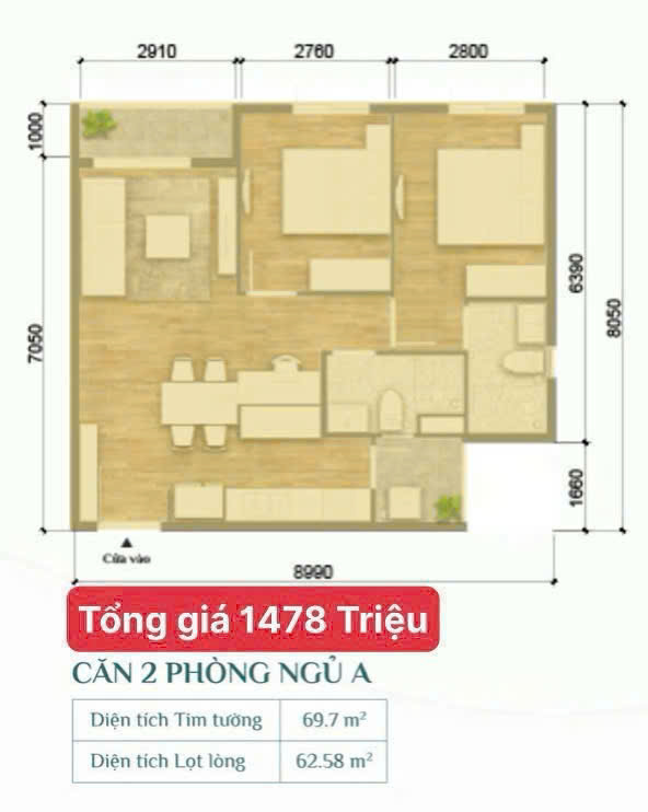 Căn Hộ 2 Phòng Ngủ Rộng Rãi – Giá Chỉ 1,478 Tỷ, Vay 25 Năm Sở Hữu Ngay Trung Tâm TP Mới Bình Dương - Ảnh chính