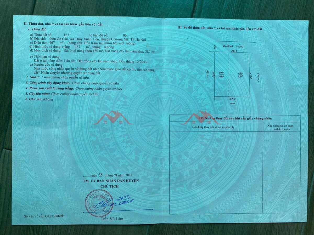 CHÍNH CHỦ CẦN BÁN LÔ ĐẤT 467M TẠI THỦY XUÂN TIÊN-CHƯƠNG MỸ-HÀ NỘI - Ảnh 3