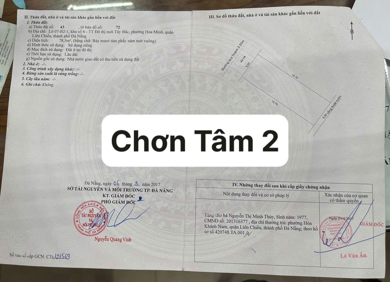 BÁN LÔ ĐẤT 78,5M² – ĐƯỜNG 5M5 CHƠN TÂM 2 – CẠNH NGUYỄN SINH SẮC, LIÊN CHIỂU – CHỈ 4.25 TỶ - Ảnh 2