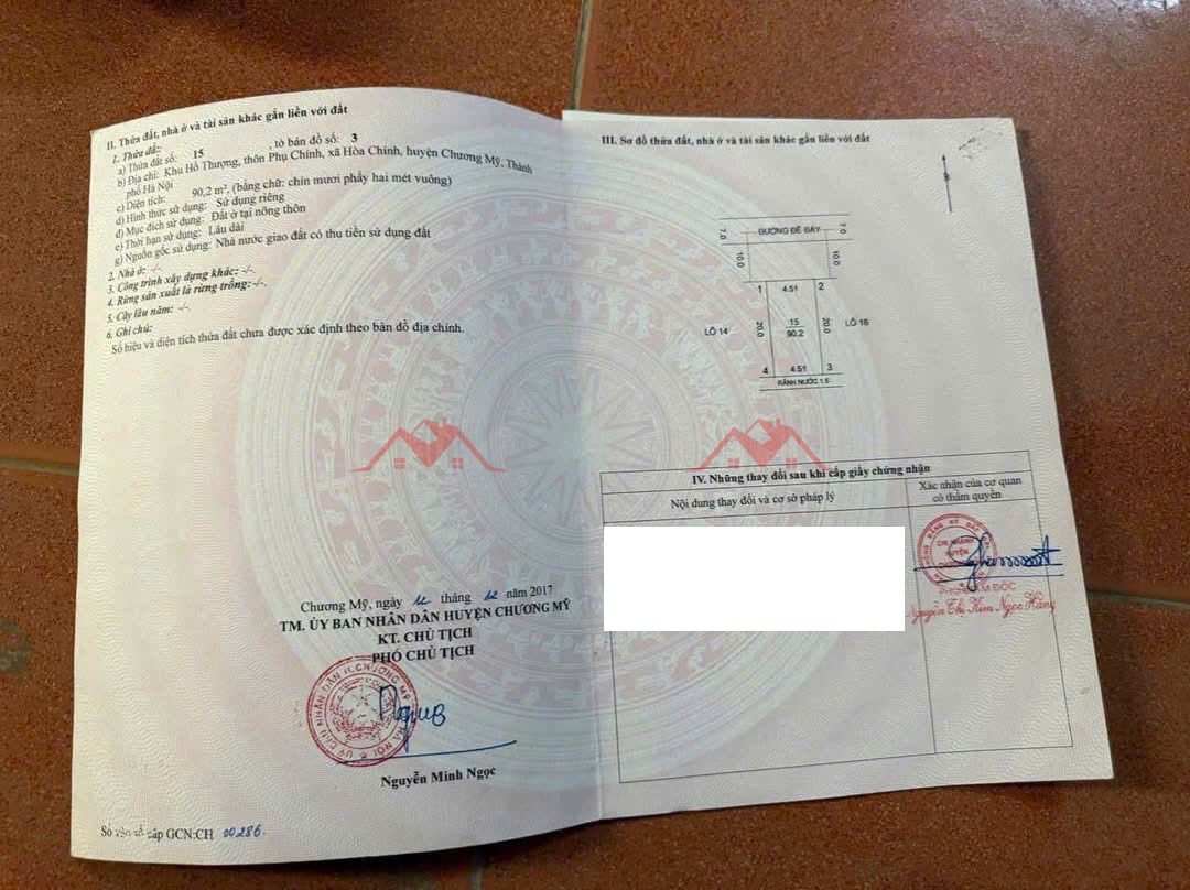 CHÍNH CHỦ CẦN BÁN LÔ ĐẤT 90,2M TẠI HÒA  CHÍNH-CHƯƠNG MỸ-HÀ NỘI - Ảnh 4