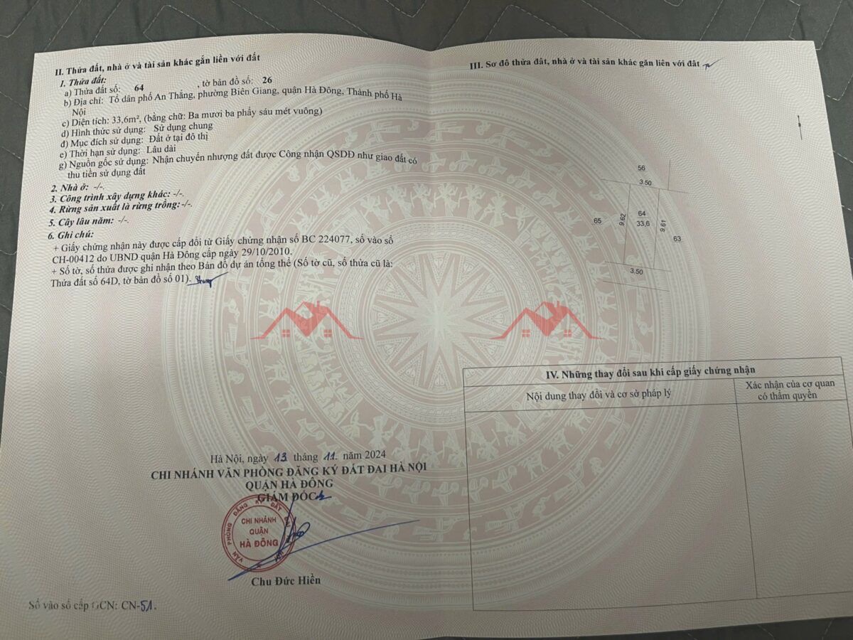 CHÍNH CHỦ CẦN BÁN LÔ ĐẤT 33,6M TẠI BIÊN GIANG-HÀ ĐÔNG-HÀ NỘI - Ảnh 4