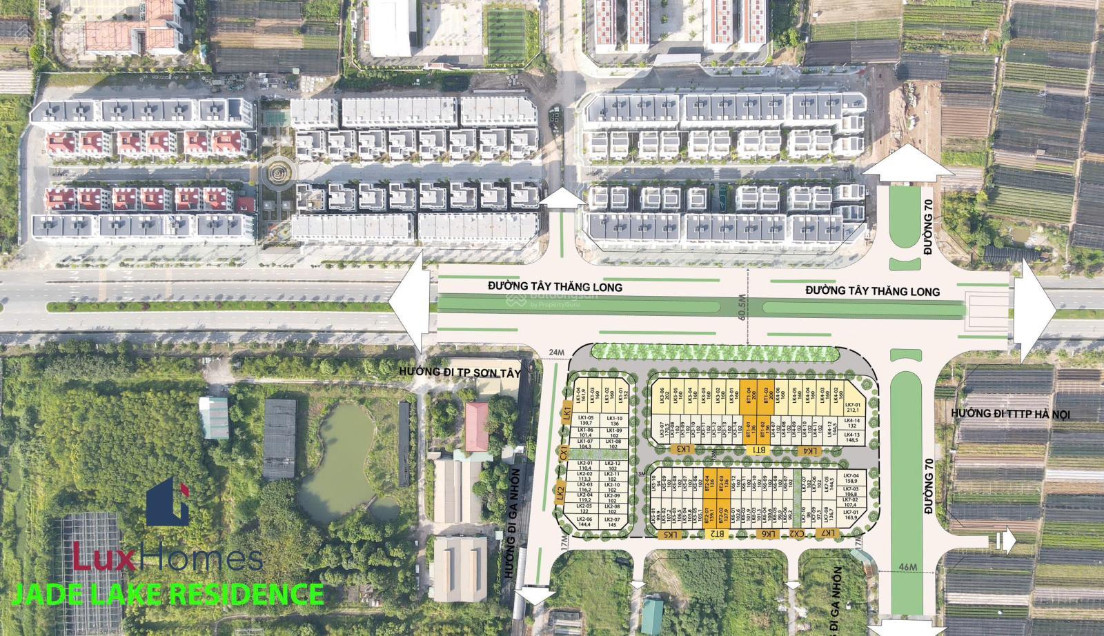 Bán nhà liền kề dự án Jade Lake đường Tây Thăng Long, Bắc Từ Liêm, Hà Nội - Ảnh chính
