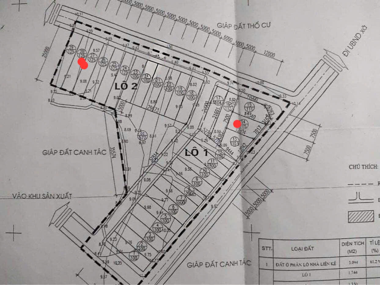 BÁN 2 LÔ ĐẤT ĐẸP XÃ CỔ ĐÔNG (XÃ ĐOÀI PHƯƠNG) SƠN TÂY-105M VÀ 125M-GIÁ CHỈ 3,25 TỶ - Ảnh chính