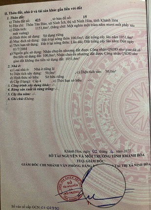 Chính chủ bán đất đẹp tại Ninh Hoà – Khánh Hoà - Ảnh chính