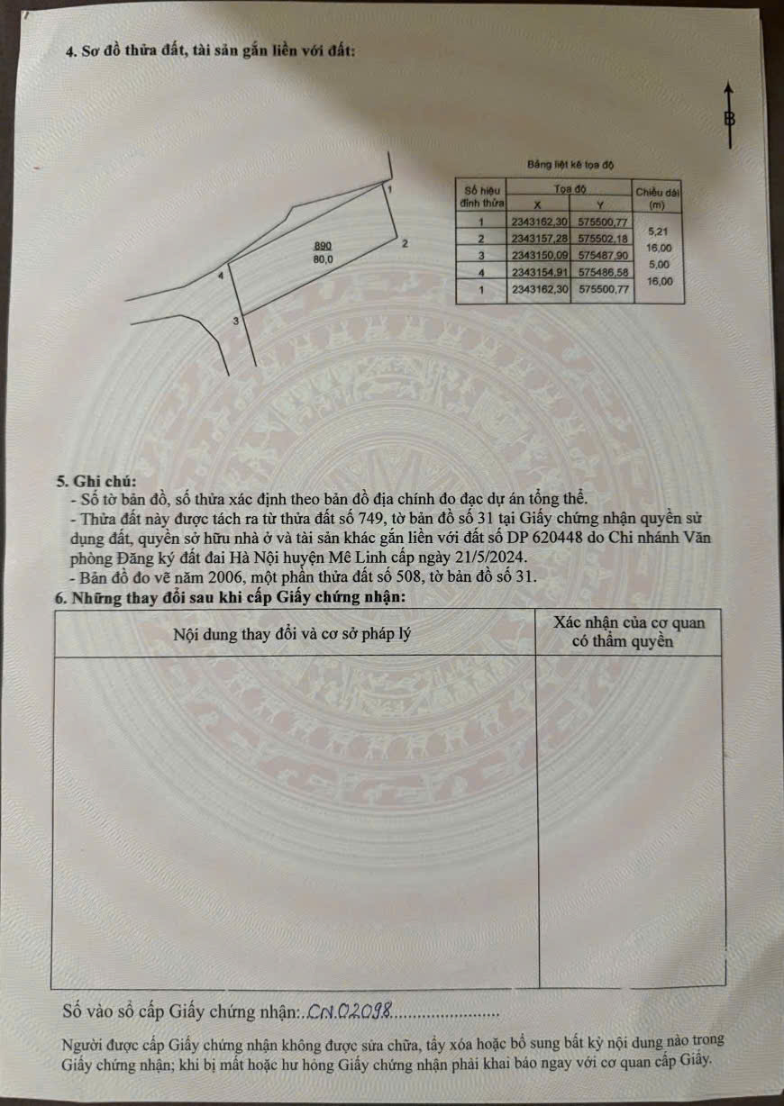 Bán đất thôn Đại Bái, xã Quang Minh, Mê Linh. Gần đường quốc lộ 23, và UBND xã Quang Minh - Ảnh 1