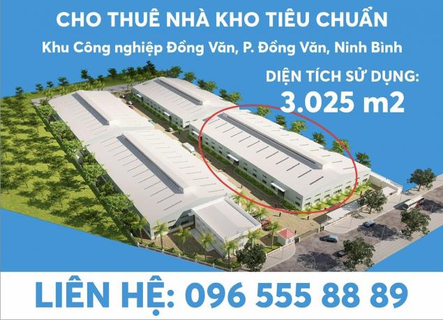 ⭐Cho thuê kho - xưởng SX, chứa hàng, đầy đủ PCCC tại KCN Đồng Văn 1, P.Đồng Văn (Hà Nam cũ), NB - Ảnh chính