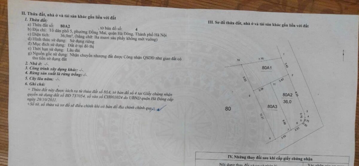 CHÍNH CHỦ CẦN BÁN LÔ ĐẤT 36M TẠI TỔ 5 ĐỒNG MAI-HÀ ĐÔNG-HÀ NỘI - Ảnh 2